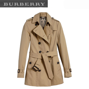 [스페셜오더]BURBERRY-40210571 버버리 샌드링엄 쇼트 헤리티지 카멜 트렌치코트 여성용