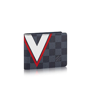 LOUIS VUITTON-N64008 루이비통 다미에 코발트 레드 라티튜드 패턴 슬렌더 월릿