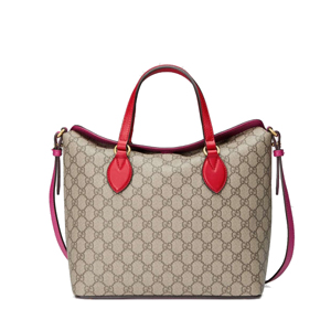 GUCCI-429147 8526 구찌 Linea A GG 수프림 스몰 브라운 탑 핸들백