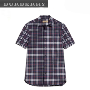 [스페셜오더]BURBERRY-80029271 버버리 쇼트 슬리브 라벤더 블루 체크 셔츠