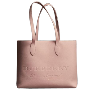 [스페셜오더]BURBERRY-40600961 버버리 송아지 가죽 더스티 틸 블루 라지 엠보싱 토트 백