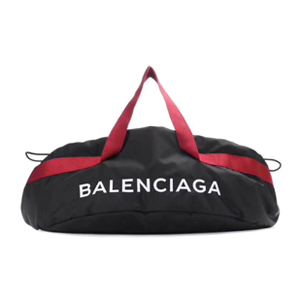 BALENCIAGA-4899419 발렌시아가 나일론 페브릭 레드 드로우스트링 휠 백 M