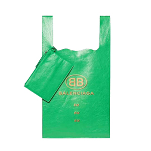 [스페셜오더]BALENCIAGA-506781 발렌시아가 양가죽 프린트 장식 그린 슈퍼마켓 쇼퍼 M