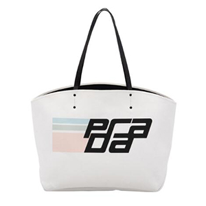 [스페셜오더]PRADA-1BG218 프라다 화이트 원숭이 로고 프린트 캔버스 라지 토트백