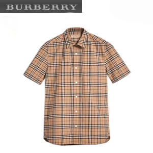 [스페셜오더]BURBERRY-80029271 버버리 쇼트 슬리브 네이비 체크 셔츠