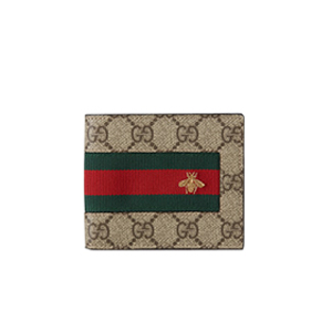 [스페셜오더]GUCCI-408827 1094 구찌 블랙 로고 스트라이프 2단 지갑