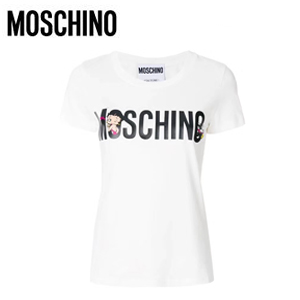 MOSCHINO-모스치노 블랙 쇼트 슬리브 티셔츠