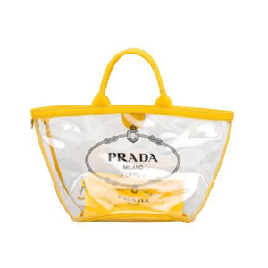 [스페셜오더]PRADA-1BG166 프라다 플렉시글라스 실크스크린 로고 블랙 핸드백 