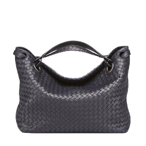 BOTTEGA VENETA-80569 보테가 베네타 뉴 라이트 그레이 인트레치아토 나파 미디엄 숄더 백