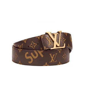 [스페셜오더]LOUIS VUITTON-루이비통 X Supreme 슈프림 콜라보 모노그램 금장 벨트 40MM