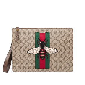 GUCCI-433665 8967 구찌 GG 수프림 캔버스 나비 트리밍 파우치백