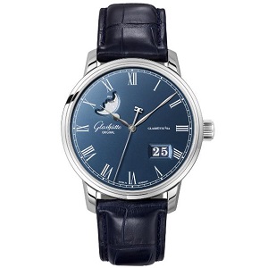 [스페셜오더]Glashutte Original-글라슈테 오리지널 세네터 엑설런스 파노라마 데이트 문페이즈 스틸 블루 남성시계 40mm