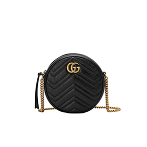 [스페셜오더]GUCCI-550154 8277 구찌 GG 마몽 블랙 미니 라운드 숄더백