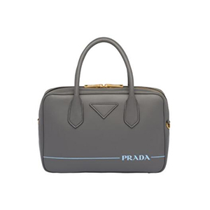 [스페셜오더]PRADA-1BB049 프라다 화이트 송아지 가죽 실크스크린 로고 미라지 스몰 탑 핸들백