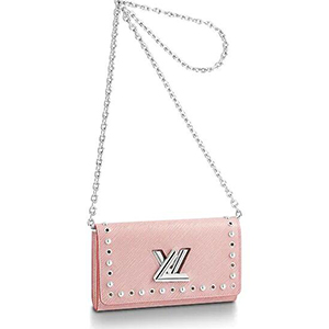 [스페셜오더]LOUIS VUITTON-M62306 루이비통 느와르 에삐 레더 스터드 장식 트위스트 체인 월릿