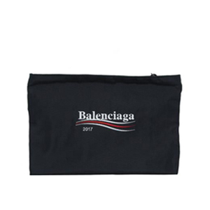 BALENCIAGA-발렌시아가 익스플로러 Balenciaga 2017 자수 디테일 블랙 나일론 라지 클러치/포쉐트