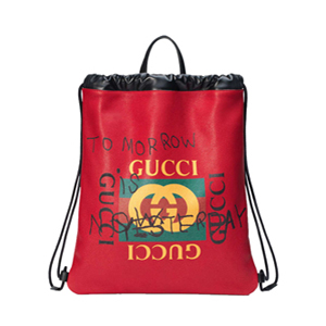 [스페셜오더]GUCCI-494053 8134 구찌 Gucci Coco Capitan 프린트 가죽 드로우스트링 백팩 레드