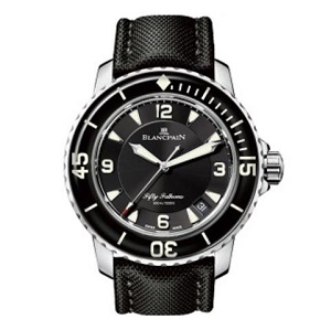 [스페셜오더]BLANCPAIN-블랑팡 피프티 패덤스 로즈골드 세라믹베젤 다이버 블랙다이얼 워치45mm